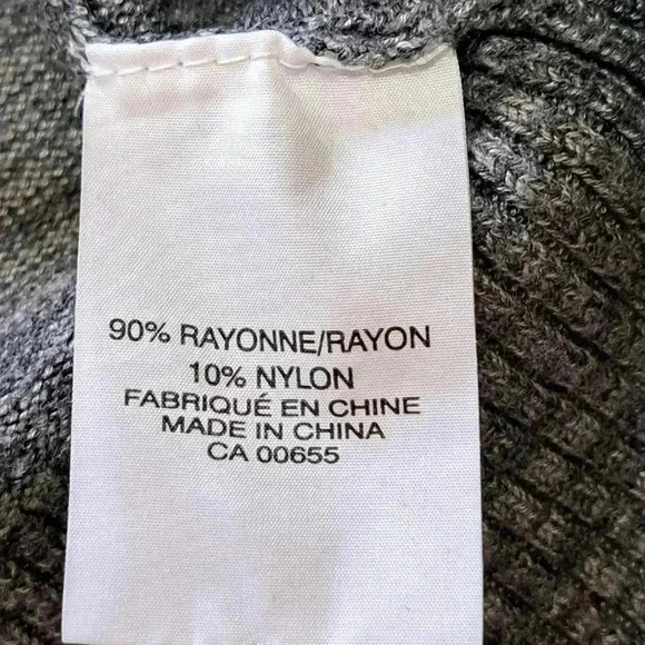 ❤️Smart Set 3/4  Sweater Grey Taupe Size Medium Rounded Neckline Soft Ribbed - Picture 11 of 12